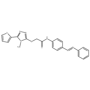 Acetamide, 2-[[4-amino-5-(2-furanyl)-4H-1,2,4-triazol-3-yl]thio]-N-[4-(2-phenyldiazenyl)phenyl]-结构式