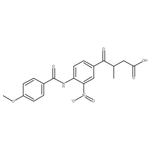 4-[(4-Methoxybenzoyl)amino]-I(2)-methyl-3-nitro-I(3)-oxobenzenebutanoic acid Structure
