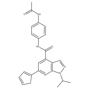 N-[4-(acetylamino)phenyl]-1-(propan-2-yl)-6-(thiophen-2-yl)-1H-pyrazolo[3,4-b]pyridine-4-carboxamide Structure