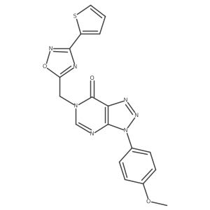 3-(4-methoxyphenyl)-6-((3-(thiophen-2-yl)-1,2,4-oxadiazol-5-yl)methyl)-3H-[1,2,3]triazolo[4,5-d]pyrimidin-7(6H)-one结构式