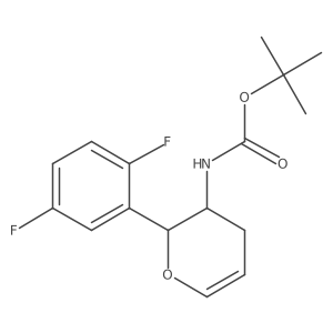 N-[(2R,3S)-2-(2,5-Difluorophenyl)-3,4-dihydro-2H-pyran-3-yl]-carbamic acid 1,1-dimethylethyl ester Structure