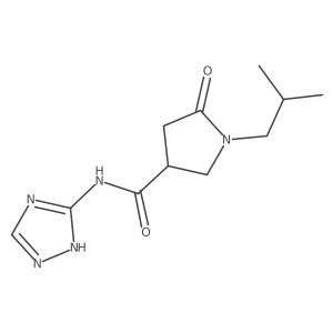 1-isobutyl-5-oxo-N-(1H-1,2,4-triazol-3-yl)pyrrolidine-3-carboxamide Structure