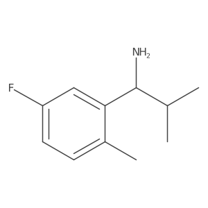 (R)-1-(5-Fluoro-2-methylphenyl)-2-methylpropan-1-amine结构式