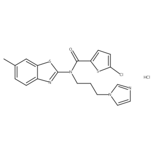 N-(3-(1H-imidazol-1-yl)propyl)-5-chloro-N-(6-methylbenzo[d]thiazol-2-yl)thiophene-2-carboxamide hydrochloride Structure