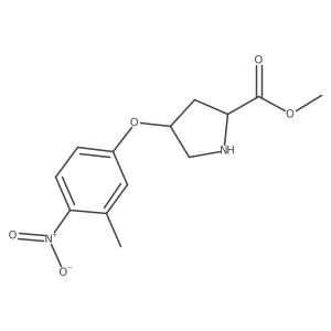 Methyl (2S,4S)-4-(3-methyl-4-nitrophenoxy)-2-pyrrolidinecarboxylate Structure
