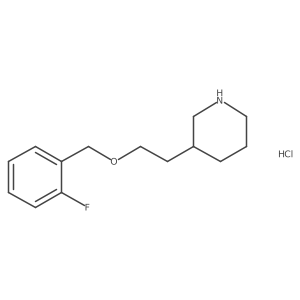 3-{2-[(2-Fluorobenzyl)oxy]ethyl}piperidine hydrochloride Structure