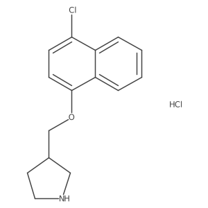 4-Chloro-1-naphthyl 3-pyrrolidinylmethyl ether hydrochloride Structure
