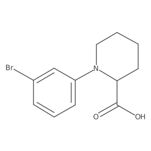 1-(3-Bromophenyl)piperidine-2-carboxylic acid Structure