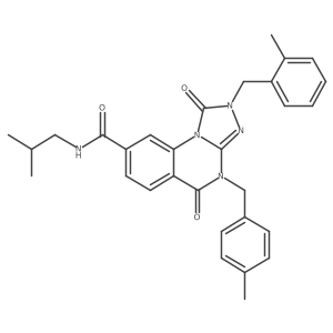2-[(2-methylphenyl)methyl]-4-[(4-methylphenyl)methyl]-N-(2-methylpropyl)-1,5-dioxo-1H,2H,4H,5H-[1,2,4]triazolo[4,3-a]quinazoline-8-carboxamide Structure