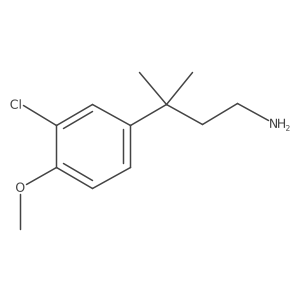3-(3-Chloro-4-methoxyphenyl)-3-methylbutan-1-amine结构式