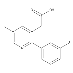5-Fluoro-2-(3-fluorophenyl)-3-pyridineacetic acid结构式