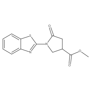 Methyl 1-(1,3-benzothiazol-2-yl)-5-oxopyrrolidine-3-carboxylate结构式