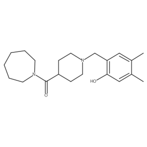 (Hexahydro-1H-azepin-1-yl)[1-[(2-hydroxy-4,5-dimethylphenyl)methyl]-4-piperidinyl]methanone Structure