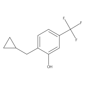 2-(Cyclopropylmethyl)-5-(trifluoromethyl)phenol结构式