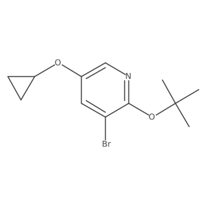 3-Bromo-2-tert-butoxy-5-cyclopropoxypyridine结构式
