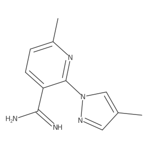 6-Methyl-2-(4-methyl-1H-pyrazol-1-yl)-3-pyridinecarboximidamide Structure