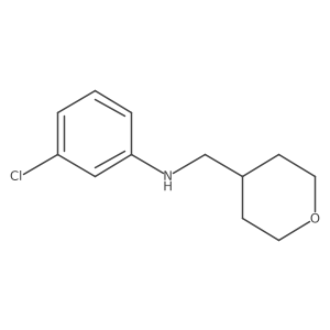 3-chloro-N-(oxan-4-ylmethyl)aniline结构式