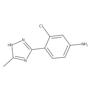 3-chloro-4-(5-methyl-1H-1,2,4-triazol-3-yl)aniline Structure