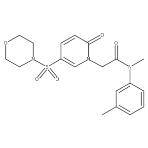 N-methyl-N-(3-methylphenyl)-2-[5-(morpholine-4-sulfonyl)-2-oxo-1,2-dihydropyridin-1-yl]acetamide结构式