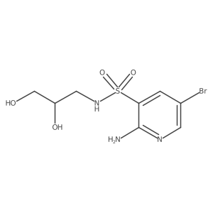 2-amino-5-bromo-N-(2,3-dihydroxypropyl)pyridine-3-sulfonamide Structure