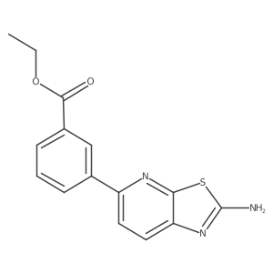 Ethyl 3-(2-aminothiazolo[5,4-b]pyridin-5-yl)benzoate结构式