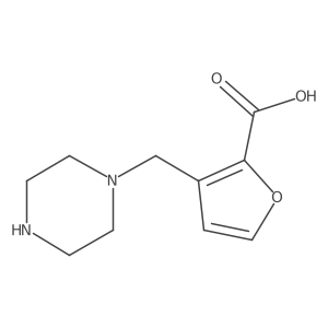 3-(Piperazin-1-ylmethyl)furan-2-carboxylicacid结构式