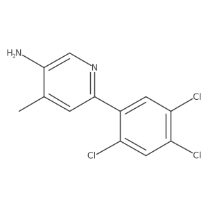 3-Pyridinamine, 4-methyl-6-(2,4,5-trichlorophenyl)-结构式