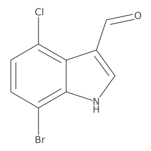 7-Bromo-4-chloro-1H-indole-3-carbaldehyde Structure