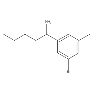 (R)-1-(3-Bromo-5-methylphenyl)pentan-1-amine Structure