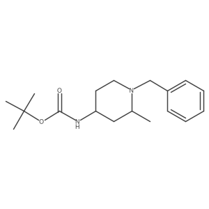 Tert-butyl 1-benzyl-2-methylpiperidin-4-ylcarbamate结构式