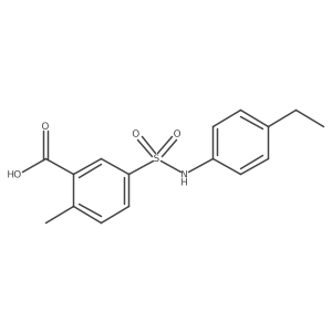 5-[(4-Ethylphenyl)sulfamoyl]-2-methylbenzoic acid Structure