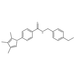 N-(4-ethylbenzyl)-6-(3,4,5-trimethyl-1H-pyrazol-1-yl)nicotinamide Structure