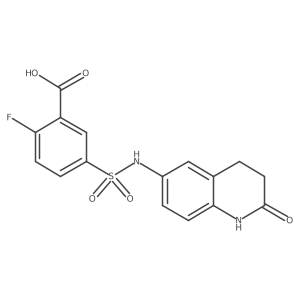 2-Fluoro-5-(N-(2-oxo-1,2,3,4-tetrahydroquinolin-6-YL)sulfamoyl)benzoic acid Structure