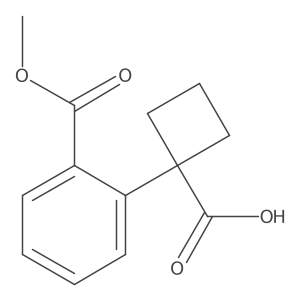 1-[2-(Methoxycarbonyl)phenyl]cyclobutane-1-carboxylic acid结构式