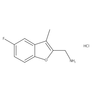 (5-Fluoro-3-methyl-1-benzofuran-2-yl)methanamine hydrochloride Structure