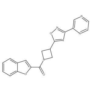 Benzofuran-2-yl(3-(3-(pyrazin-2-yl)-1,2,4-oxadiazol-5-yl)azetidin-1-yl)methanone Structure
