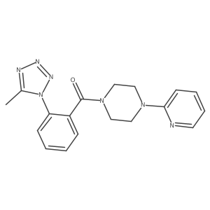 [2-(5-methyl-1H-tetrazol-1-yl)phenyl][4-(pyridin-2-yl)piperazin-1-yl]methanone结构式