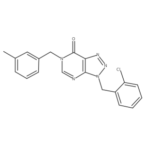 3-(2-chlorobenzyl)-6-(3-methylbenzyl)-3,6-dihydro-7H-[1,2,3]triazolo[4,5-d]pyrimidin-7-one Structure