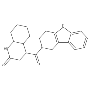 4-(1,3,4,5-tetrahydropyrido[4,3-b]indole-2-carbonyl)-3,4,4a,5,6,7,8,8a-octahydro-1H-quinolin-2-one Structure