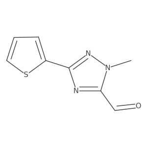 1H-1,2,4-Triazole-5-carboxaldehyde, 1-methyl-3-(2-thienyl)-结构式