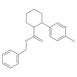Benzyl 2-(6-chloropyridin-3-yl)piperidine-1-carboxylate结构式