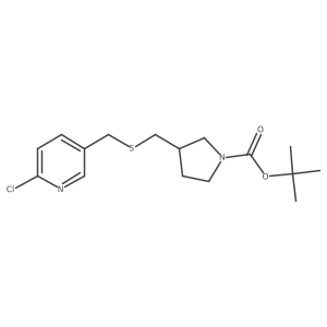 3-(6-Chloro-pyridin-3-ylmethylsulfanylmethyl)-pyrrolidine-1-carboxylic acid tert-butyl ester Structure