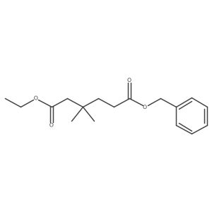 6-Benzyl 1-ethyl 3,3-dimethylhexanedioate Structure