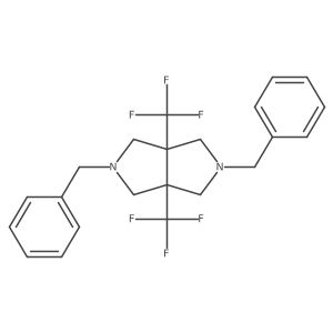 N,N-Dibenzyl-octahydro-3a,6a-bis(trifluoromethyl)-pyrrolo[3,4-c]pyrrole结构式