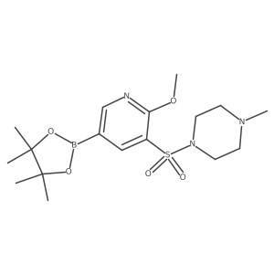 1-[2-Methoxy-5-(4,4,5,5-tetramethyl-1,3,2-dioxaborolan-2-yl)pyridin-3-yl]sulfonyl-4-methylpiperazine Structure