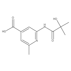 2-[(2-Hydroxy-2-methylpropanoyl)amino]-6-methylpyridine-4-carboxylic acid Structure