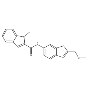 N-[2-(methoxymethyl)-1H-benzimidazol-5-yl]-1-methyl-1H-indole-2-carboxamide结构式