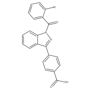 4-[1-(2-Bromobenzoyl)-1H-indazol-3-yl]benzoic acid结构式