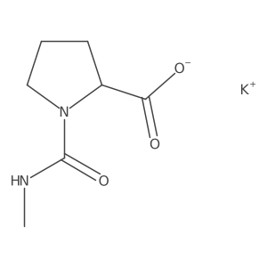 potassium (2R)-1-(methylcarbamoyl)pyrrolidine-2-carboxylate Structure