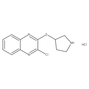 2-Chloro-3-(pyrrolidin-3-ylthio)quinoxaline hydrochloride Structure